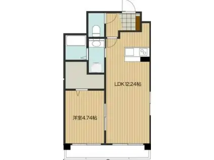 ラ・レジェンダII水前寺(1LDK/2階)の間取り写真