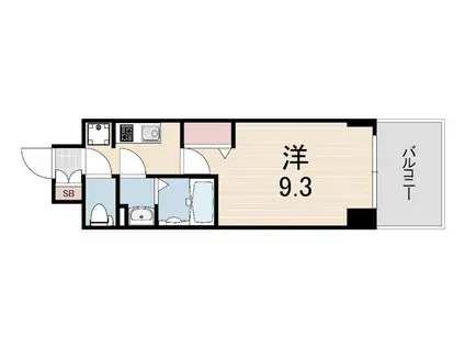 プレサンス神戸セレスティア(1K/10階)の間取り写真