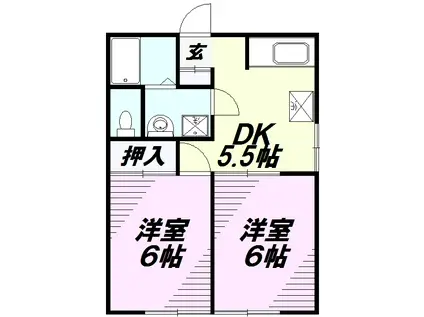アーバイン比治山(1LDK/5階)の間取り写真