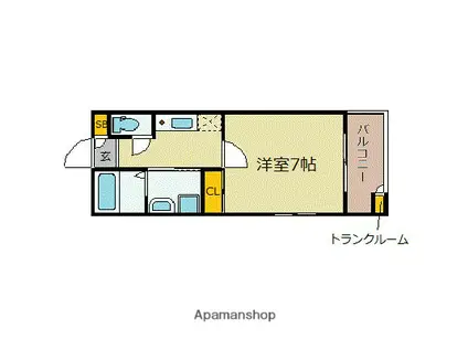 サヴォイ テンジンスクワイヤー(1K/6階)の間取り写真