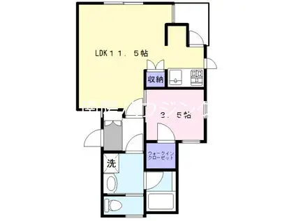  吉祥寺・オリーブの庭 東棟(1LDK/2階)の間取り写真