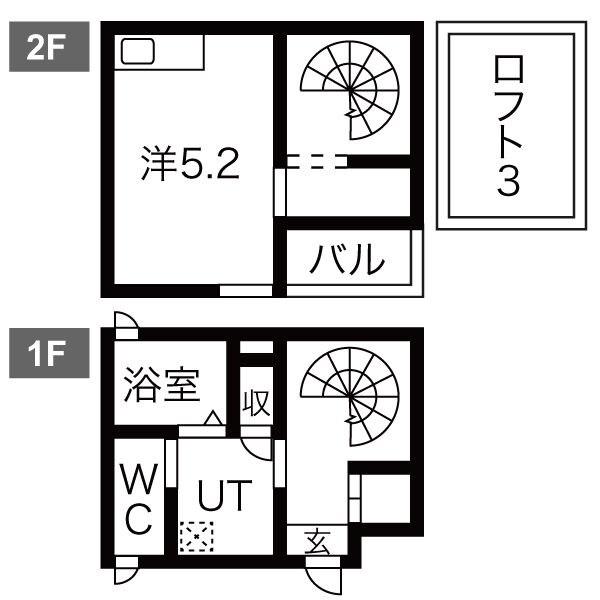 アヴェニールミズキ(ワンルーム/1階)の間取り写真