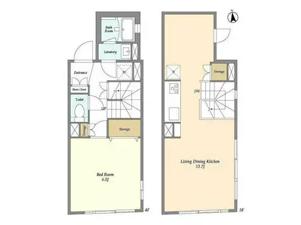 FARE 御徒町(1LDK/4階)の間取り写真