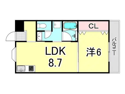 MAISON DE PAPA(1LDK/3階)の間取り写真