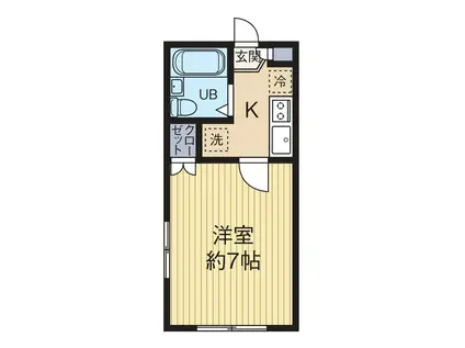 ブランドール吉野(1K/1階)の間取り写真