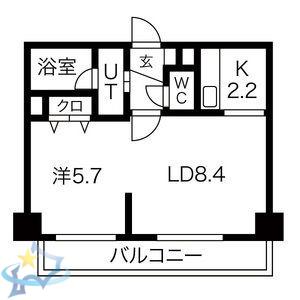 MYプラザ円山公園(1LDK/3階)の間取り写真