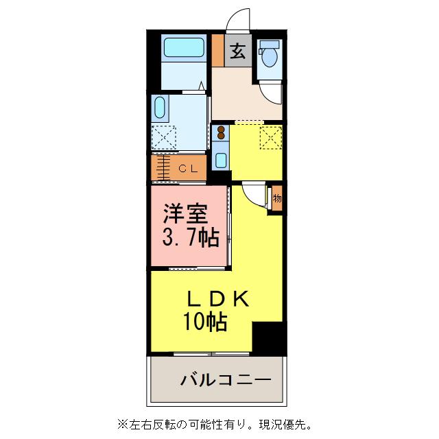 アン・ソレイユ(1LDK/8階)の間取り写真