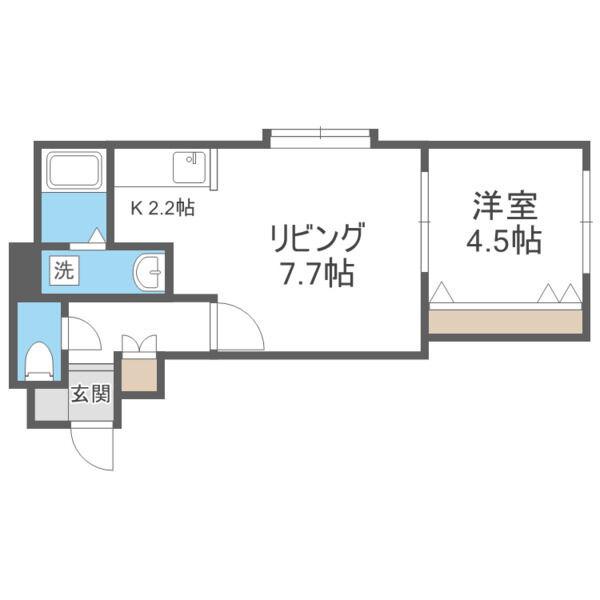 プレシャス18番館(1LDK/3階)の間取り写真