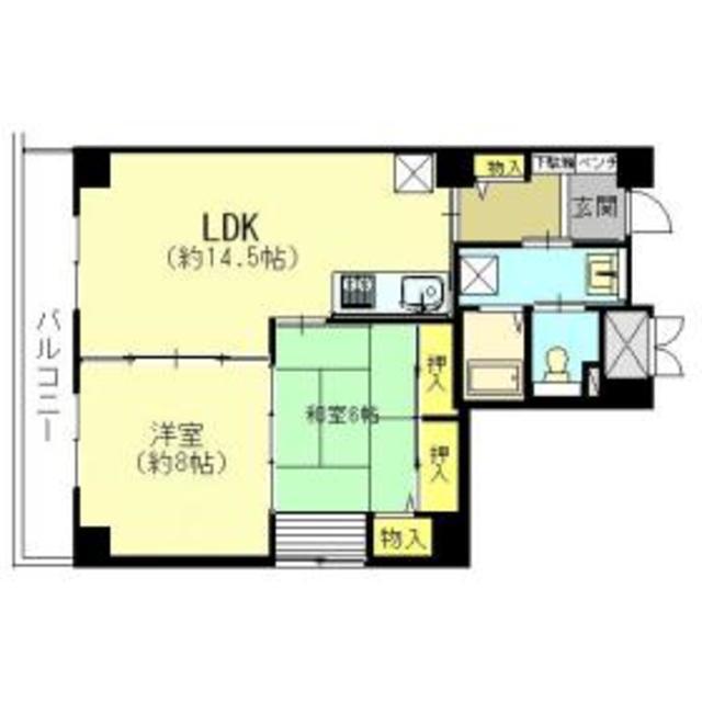 エル・セレーノ府中(2LDK/1階)の間取り写真