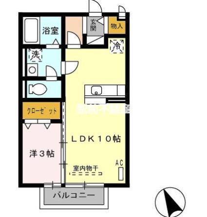 パテル・ヴィオラ(1LDK/2階)の間取り写真