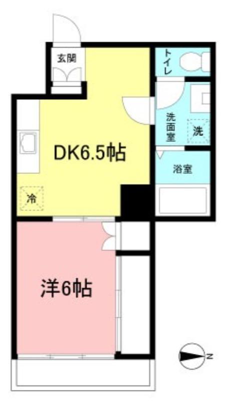 レジデンスヤマ西葛西(1DK/3階)の間取り写真