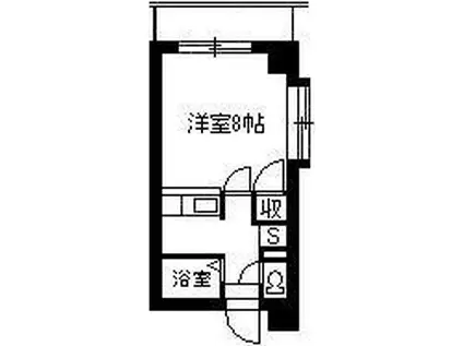 コスモ郡元(1K/7階)の間取り写真