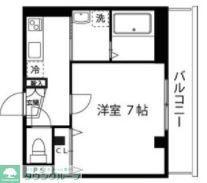 1STブレスト(1K/3階)の間取り写真