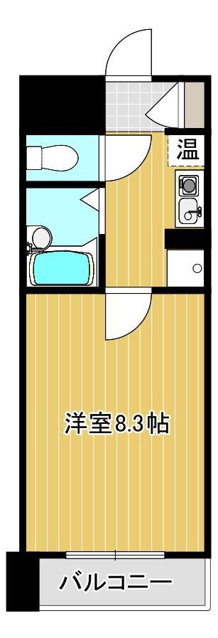 ロマネスク平尾第3(1K/9階)の間取り写真