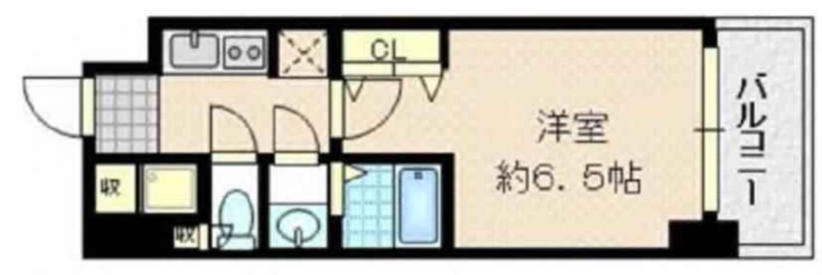 ユーレジデンス淀屋橋(1K/3階)の間取り写真