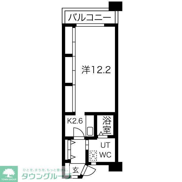 シティコート目黒3号棟 3(1K/2階)の間取り写真