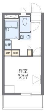 レオパレス武庫川(1K/3階)の間取り写真