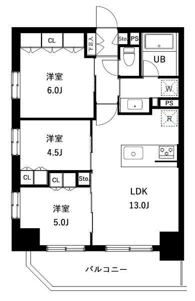 アーバンパーク立石(3LDK/4階)の間取り写真
