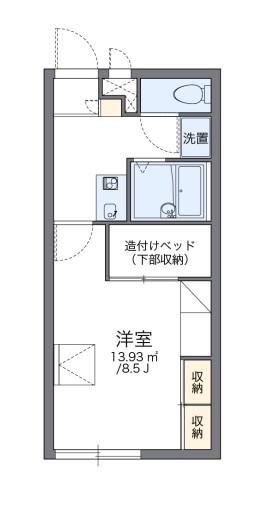 レオパレス島上(1K/1階)の間取り写真