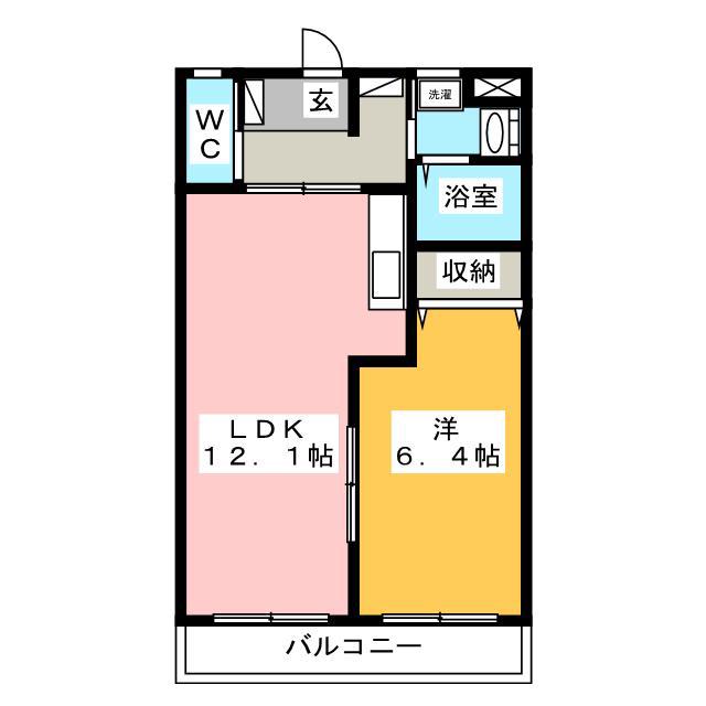 ルガールエスペランサ(1LDK/1階)の間取り写真