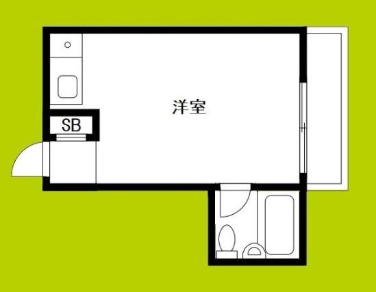 LBアパートメント(ワンルーム/4階)の間取り写真