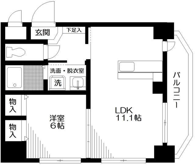 ラークス王子(1LDK/7階)の間取り写真