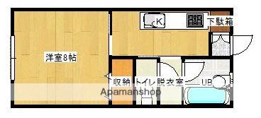 ロックハウスI(1K/2階)の間取り写真