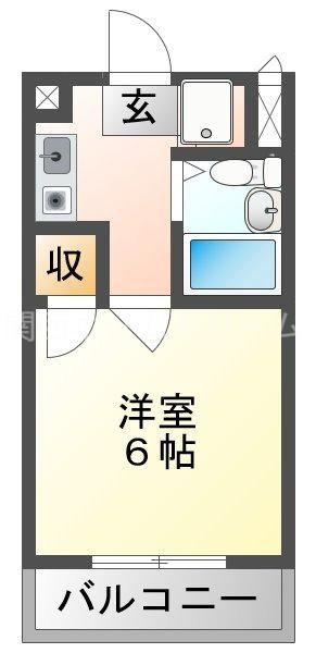 メゾン大和田(1K/3階)の間取り写真