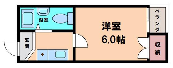 ロイヤル南住吉(1K/5階)の間取り写真