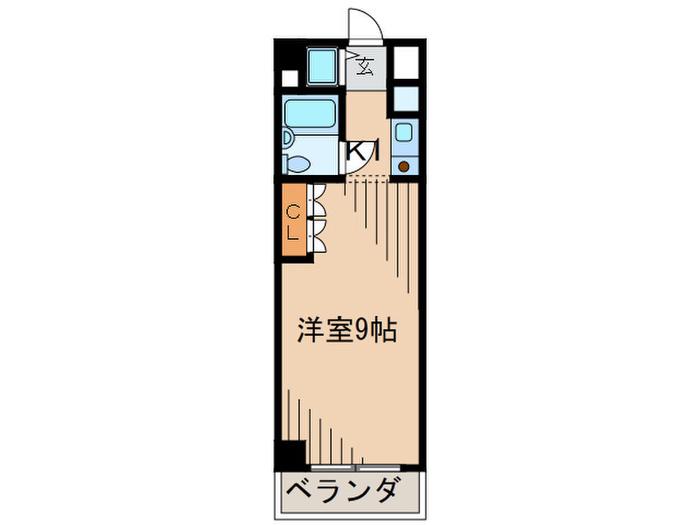 BONNE出屋敷(1K/2階)の間取り写真