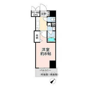 アルファレガロ神戸元町(1K/8階)の間取り写真