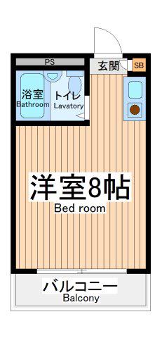 中河原郵便局ビル(ワンルーム/3階)の間取り写真
