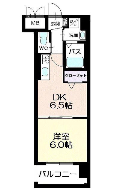 パークスクエア木場(1DK/1階)の間取り写真