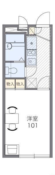 レオパレス小和田(1K/2階)の間取り写真