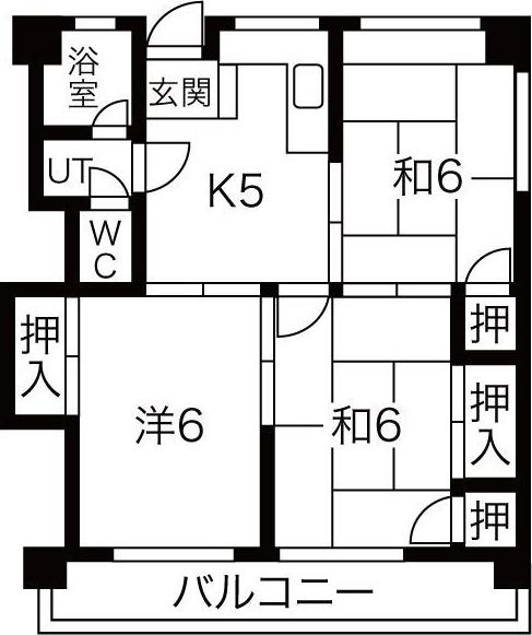 今枝マンション(3K/3階)の間取り写真