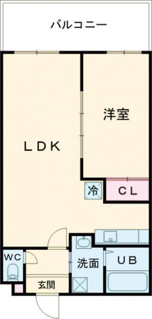 SGB浜町(1LDK/6階)の間取り写真