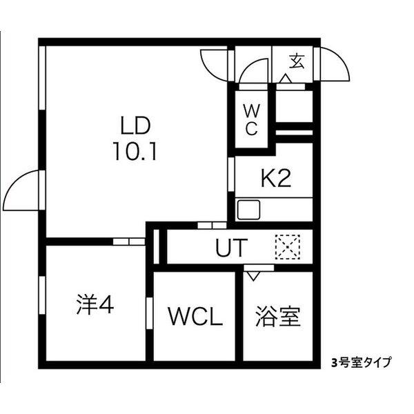LE CLAIR MINAMIMARUYAMA(1LDK/3階)の間取り写真