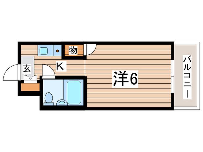 メゾン綱島高田町(ワンルーム/2階)の間取り写真