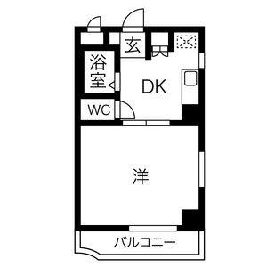 OS13(1DK/4階)の間取り写真