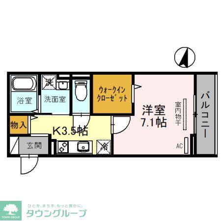 RESILIENCE A(1K/3階)の間取り写真