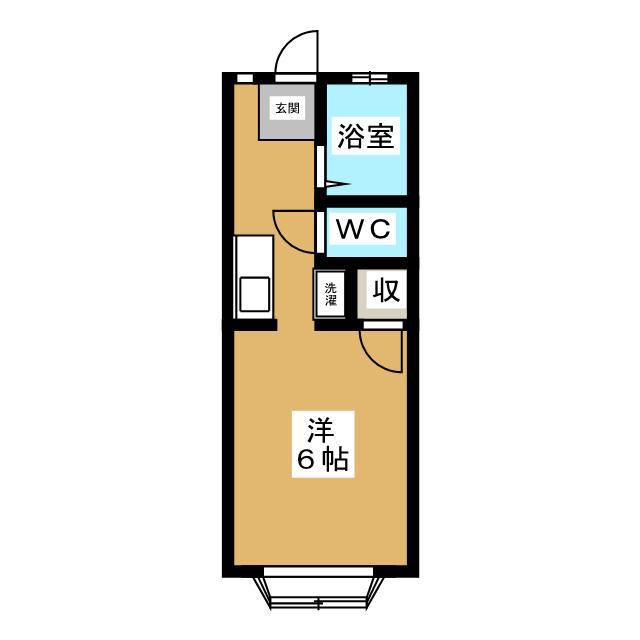 クレヨンハウス(1K/1階)の間取り写真