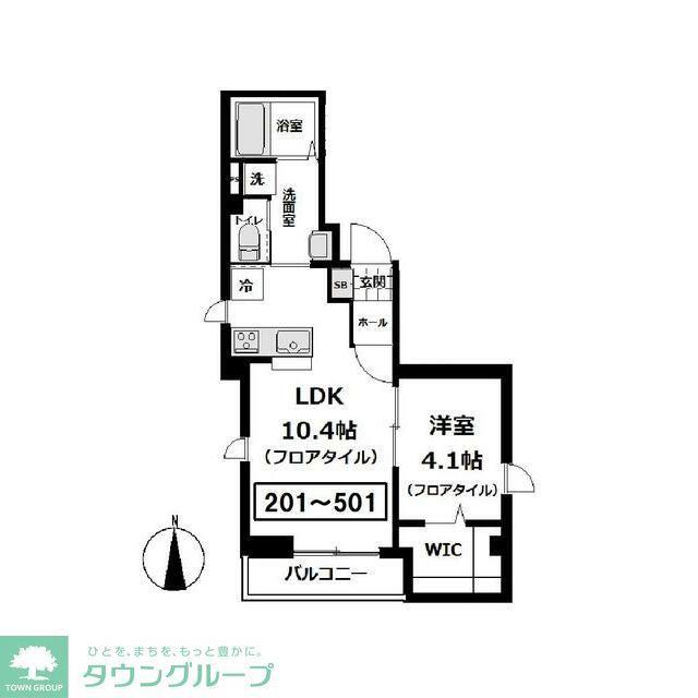 グレイステラス北千住(1LDK/3階)の間取り写真