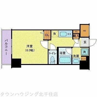 ラフィスタ大師前III(1K/11階)の間取り写真