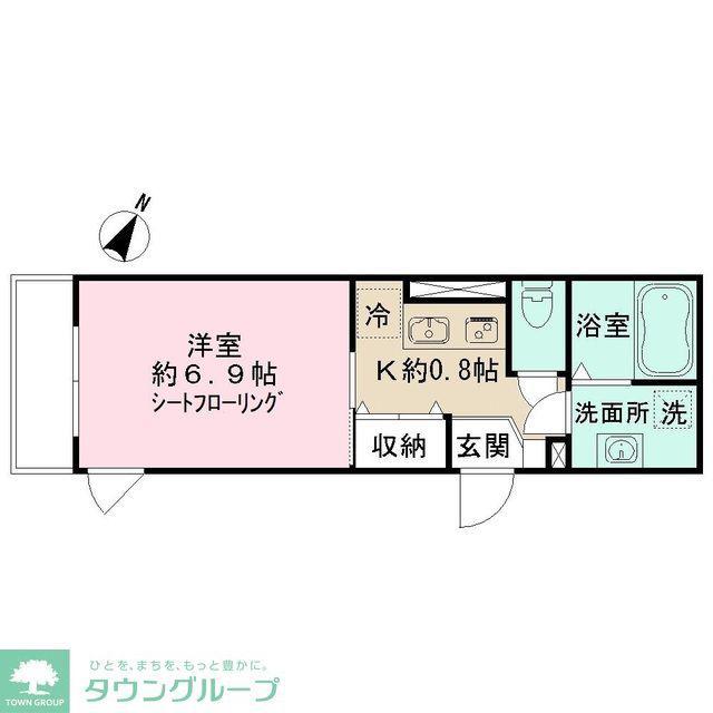 NIDO LARGO(1K/1階)の間取り写真