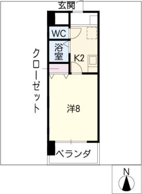 UMEX-7(1K/2階)の間取り写真