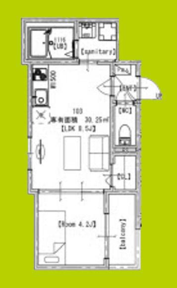 センショウトラストII(1LDK/2階)の間取り写真