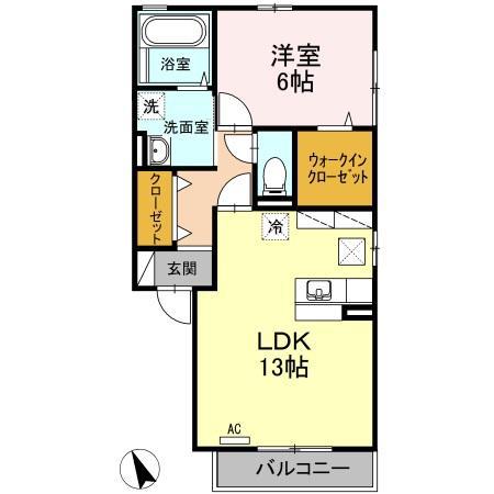 クレール(1LDK/1階)の間取り写真