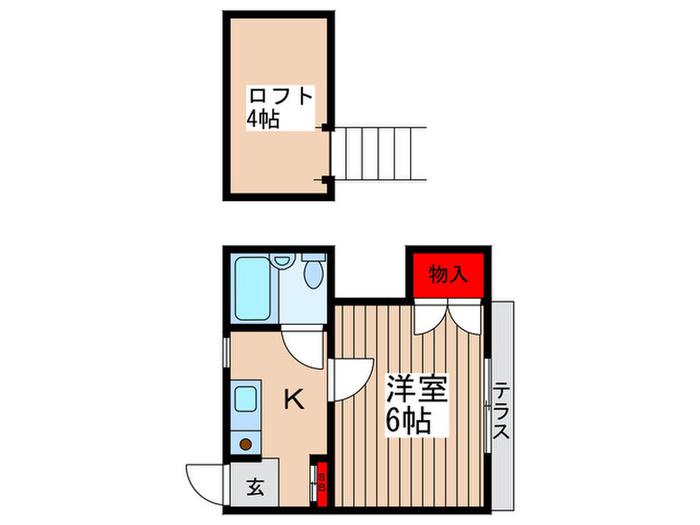 エイト横須賀(1K/1階)の間取り写真