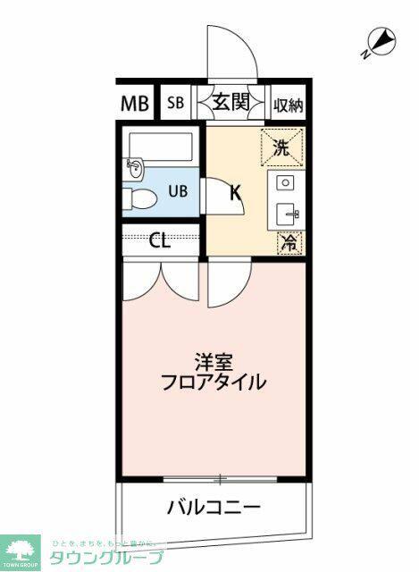 マイナビSTAYパレス用賀(1K/5階)の間取り写真