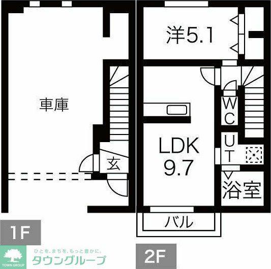 GARACE TUKASA(1LDK/1階)の間取り写真